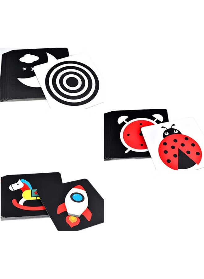 Mkbibi Black And White Card For Newborns 0-3 Months, Black And White Tracking Card, Baby Colorful Early Education Flash Card, Birthday Gift - Image 1