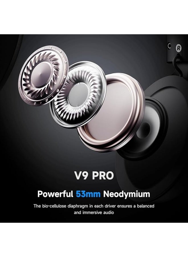 MCHOSE V9 Pro Gaming Headset Bluetooth Headset Wireless Headset Headset with Microphone 7.1 Surround Sound Quad-Mode Wireless Connectivity 250-Hour Battery Life Compatible with PS5 / Mobile Phones / PC - Image 2