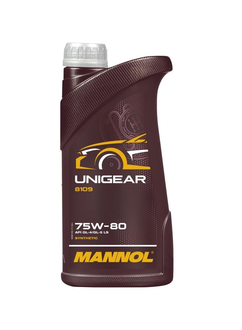 MANNOL 8109 UNIGEAR SAE 75W-80 API GL-4/GL-5 LS FULLY SYNTHETIC GEAR OIL 1 LITRE - Image 1
