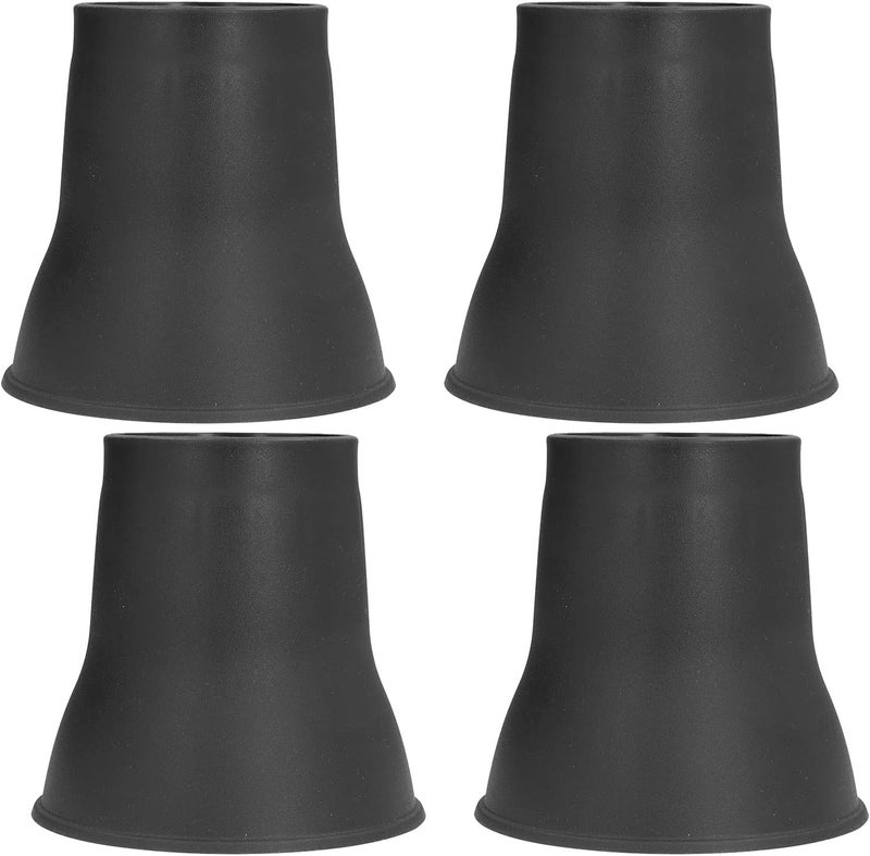 4pcs Furniture Risers 6 Inches, Heavy Duty Bed Risers for Sofa Chair Table, Horn Shaped Black Plastic Risers with Anti Slip Pads, Extra Storage Space Under Furniture for Home Organ - Image 1