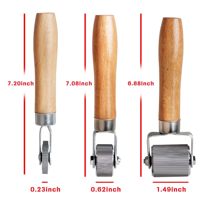 FCHO Car Sound Deadening Roller Metal Installation Tool 3 Pcs for Auto Noise Roller Car Sound Deadener Application Installation Tool Rolling Wheel Interior Accessories - Image 2