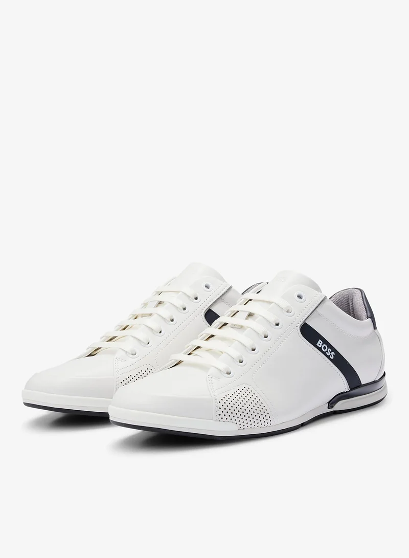BOSS Leather trainers with odour-control lining