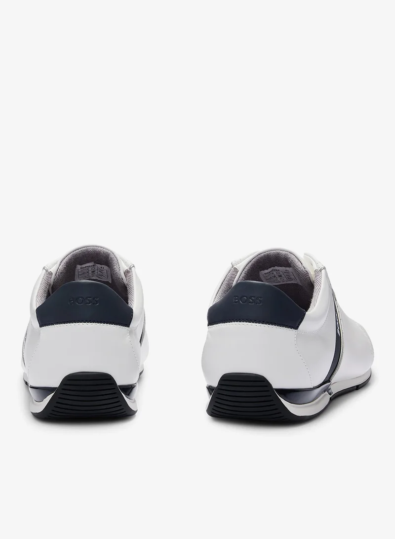 BOSS Leather trainers with odour-control lining