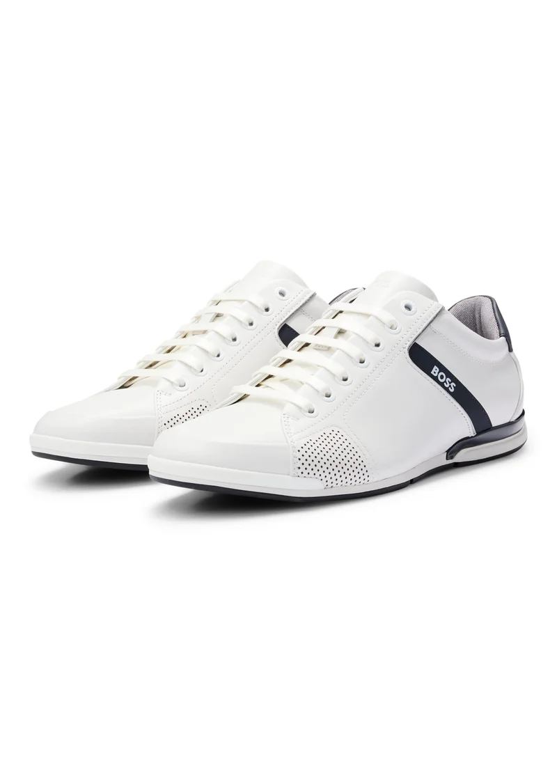 BOSS Leather trainers with odour-control lining