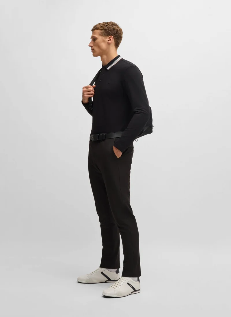 BOSS Leather trainers with odour-control lining