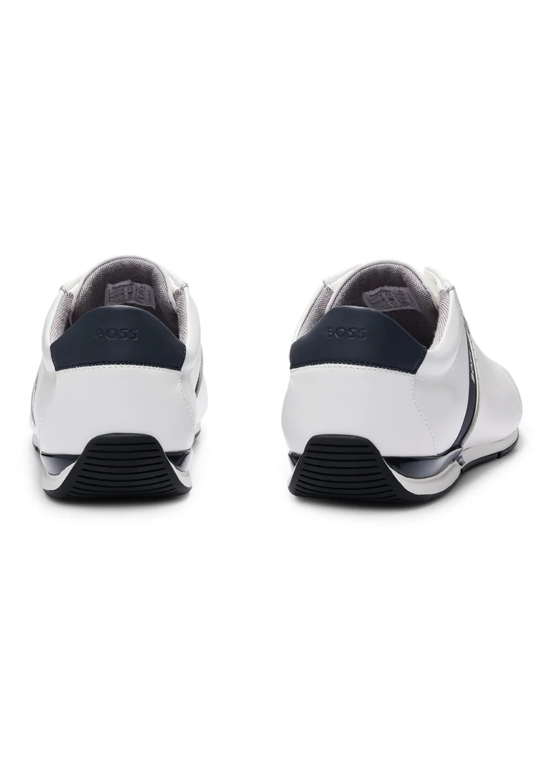 بوس Leather trainers with odour-control lining