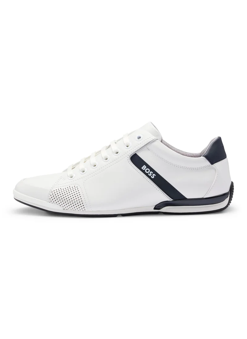 BOSS Leather trainers with odour-control lining
