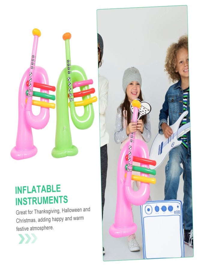 SUPVOX 3pcs Inflatable Musical Instrument Education Toys The Inflatables Guitar Tool Music Instruments Party Props Blow up Instruments Music Party Decoration Children Supply Kids Supplies - Image 3