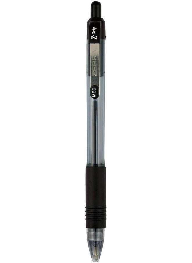 Zebra Pen Zebra Pen - Bulk Pack Of 24 Ink Pens - Z-grip Retractable Ballpoint Pens Medium Point 1.0 mm, 12 Black Pens & 12 Blue Pens Combo Pack  - Image 2