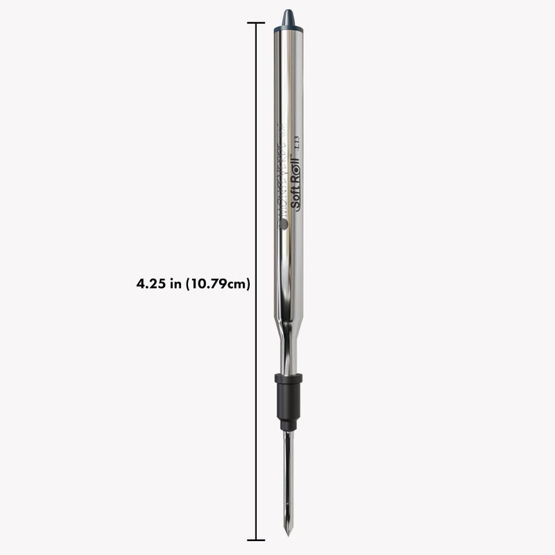 Monteverde USA Soft Ballpoint Pen Refills to Fit Lamy Ballpoint Pens, Blue/Black Ink, Medium Point, Versatile Writing, 2 Pack - Image 2