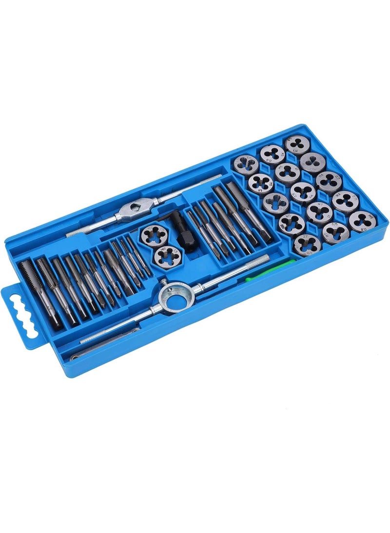 GGOOT 40pcs Metric Tap and Die Set Milling Carbon Steel Hand Threading Tool Hardware Supplies - Image 5