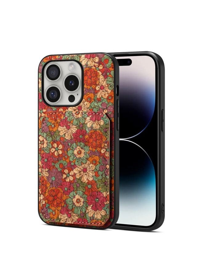 HuHa Case Cover For iPhone 16 Pro Max Dual Card Slot Holder Phone Case(Summer Red) 