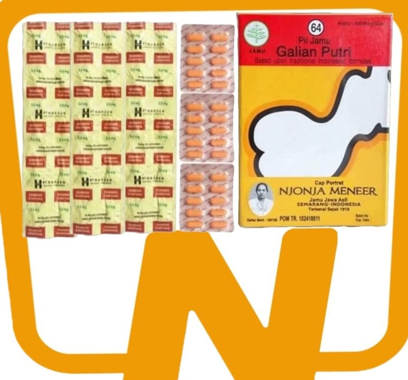 HARSEN 3 strips of nutritional supplements and 3 vitamins with original Indonesian Jamo 64 pills