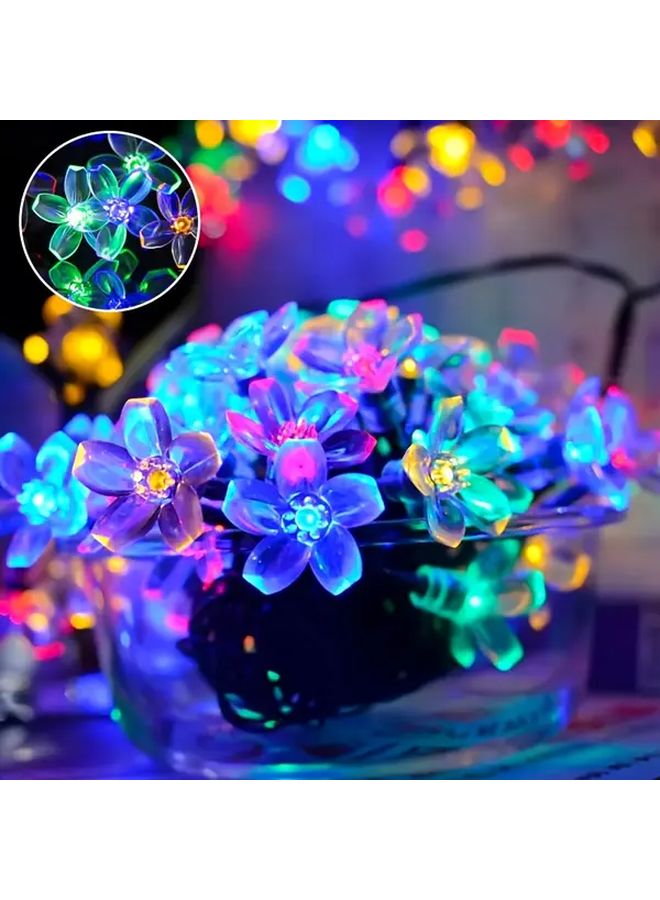 أضواء السلسلة الشمسية من كرز الويستاريا الدافئة 5 متر 20 لمبة لتزيين الداخل والخارج - Image 3