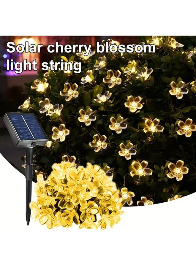 أضواء السلسلة الشمسية من كرز الويستاريا الدافئة 5 متر 20 لمبة لتزيين الداخل والخارج - Image 2