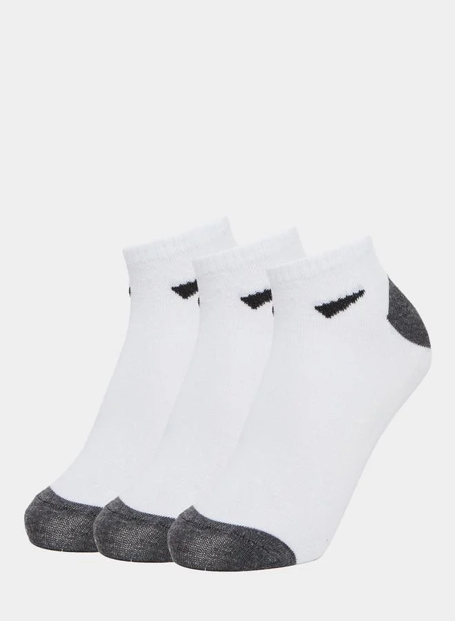 Pack of 3 - Contrast Detail Ankle Socks