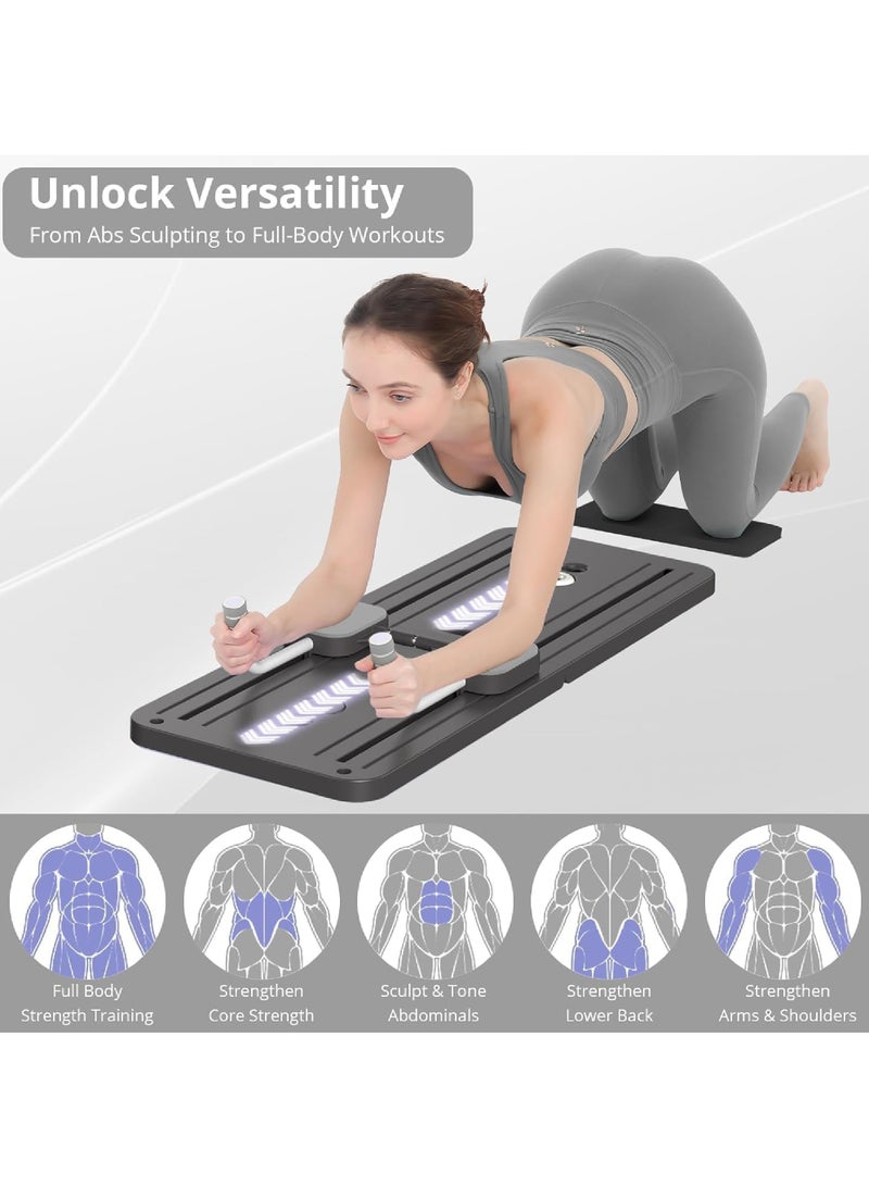 Rock Pow Pilates Board,Pilates Reformer Set,Multifunctional Abdominal Board,Foldable Pilates Reformer Board,Ab Ab Core Trainer Machine - Image 5