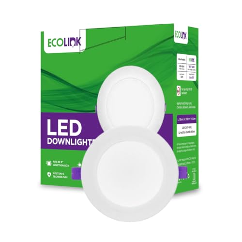EcoLink 10W Concealed JB Ceiling Light|Round Ceiling LED Downlighter for Home & Hall|Cut Out: 3 inch, Color: Cool Day Light, Pack of 1 - Image 1