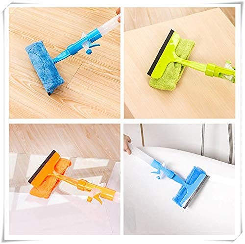 tgopit 3 in 1 Plastic Easy Glass Spray Type Cleaning Brush Wiper and Car Window Cleaner for Car Window Mirror Glass Floor Bathroom Tiles Table and Stove Color May Vary - Image 3