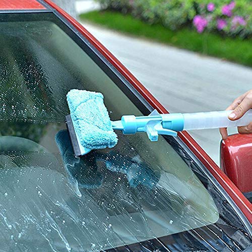 tgopit 3 in 1 Plastic Easy Glass Spray Type Cleaning Brush Wiper and Car Window Cleaner for Car Window Mirror Glass Floor Bathroom Tiles Table and Stove Color May Vary - Image 5