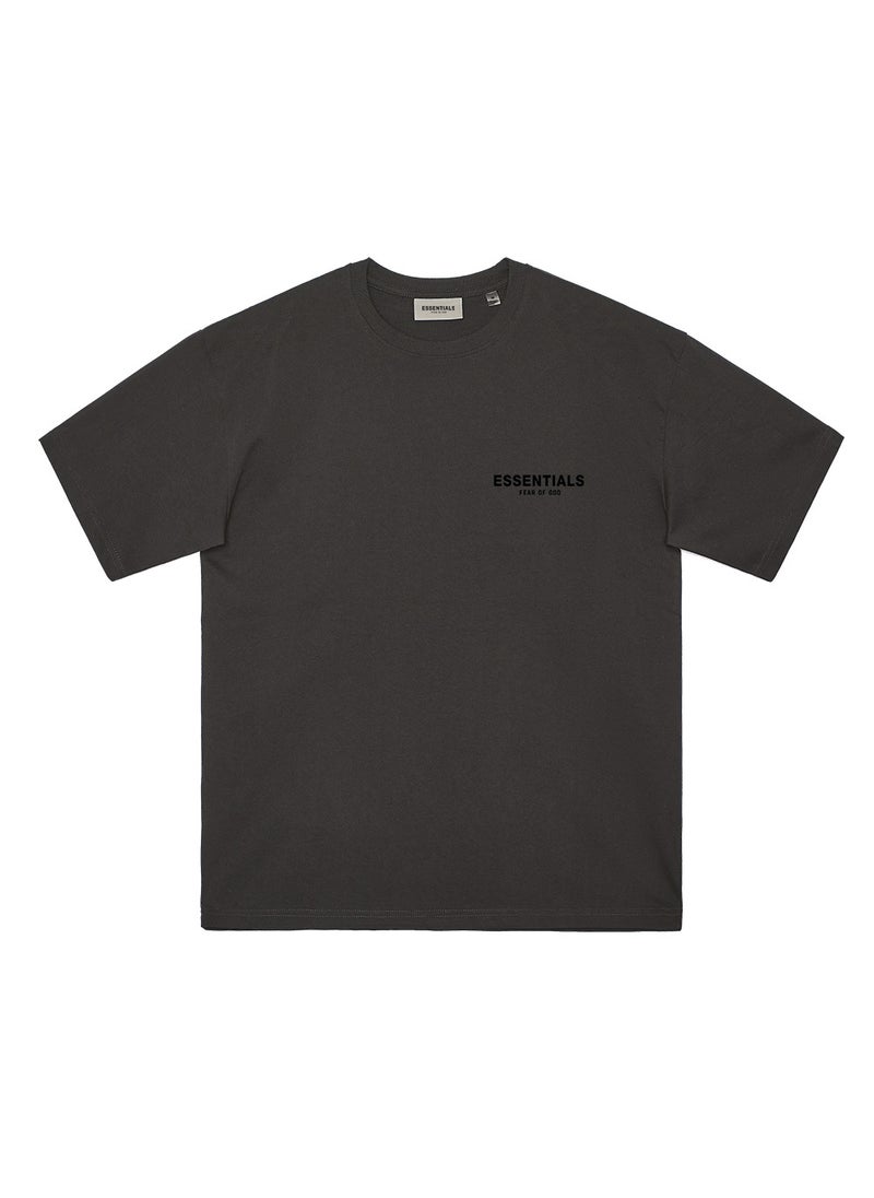 Generic - FOG Double Line ESSENTIALS Season 8 SS22 Flocking Loose Large OS Short-sleeved T-shirt Men's High Street Trendy Brand - Image 1