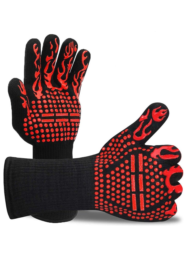 DubaiGallery High Temperature Gloves Oven Mitts 1 Pair Gloves Knit Gloves BBQ Gloves Microwave Gloves Baking Gloves Gloves Oven Glove Oven Mitt Barbecue Gloves - Image 2