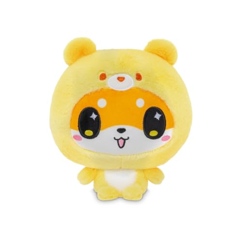 TeeTurtle Cloudheads Mochi The Shiba Inu Dog Plush 5Inch Pineapple Cake Scented Teddy Berries Stuffed Animal with Embroidered Details Soft Cuddly Plush Toys for Kids Teens and Adults - Image 1