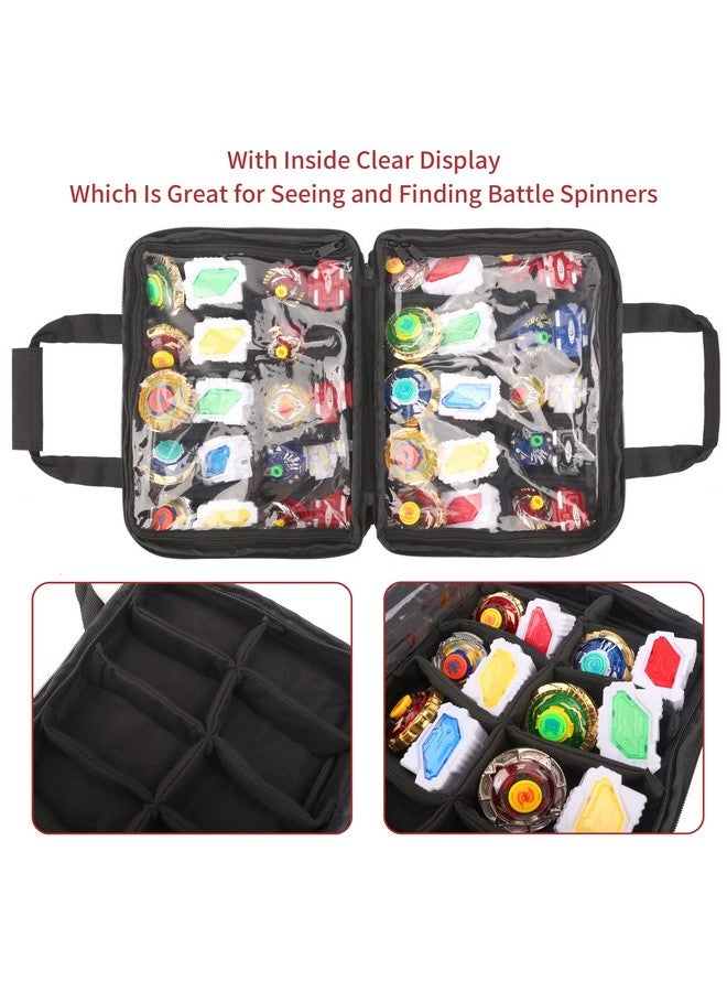KISLANE 40 Battle Spinners Carrying Case Compatible With Beyblade 20 Slots For Beyblade Case Kids Battle Spinner Storage Accessories For Beyblade Bag Only - Image 4