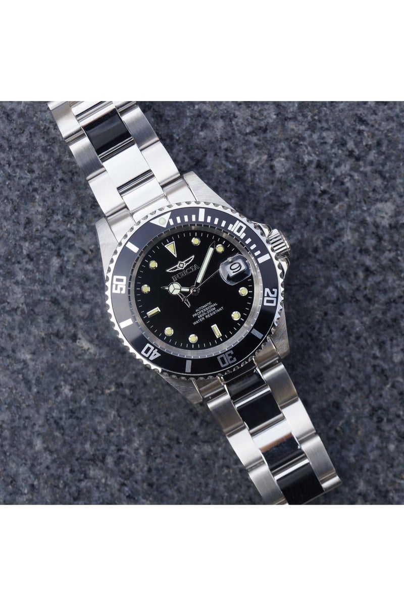 Invicta ساعة أوتوماتيكية من مجموعة إنفيكتا للغواصين للرجال بحافة عملة - Image 5