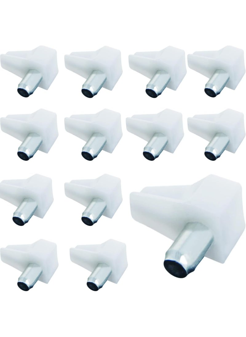 DEEGAA MART DEEGAAMART 70 Nos Shelf Support Pegs 5 mm Plastic Shelf Pins Cabinet Shelf Clips for Kitchen FurnitureCabinet Shelf PegsMilky White Plastic Shelf PinsTempered Glass Shelf Support Peg  - Image 1