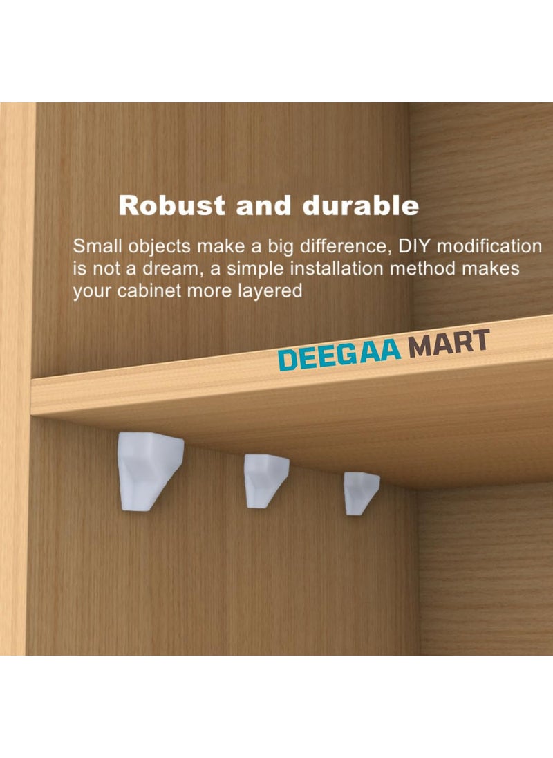 DEEGAA MART DEEGAAMART 70 Nos Shelf Support Pegs 5 mm Plastic Shelf Pins Cabinet Shelf Clips for Kitchen FurnitureCabinet Shelf PegsMilky White Plastic Shelf PinsTempered Glass Shelf Support Peg  - Image 4