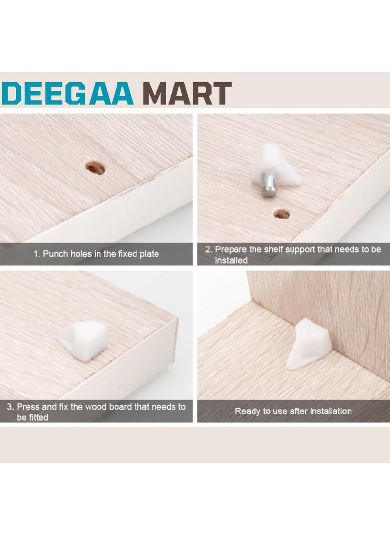 DEEGAA MART DEEGAAMART 70 Nos Shelf Support Pegs 5 mm Plastic Shelf Pins Cabinet Shelf Clips for Kitchen FurnitureCabinet Shelf PegsMilky White Plastic Shelf PinsTempered Glass Shelf Support Peg  - Image 5