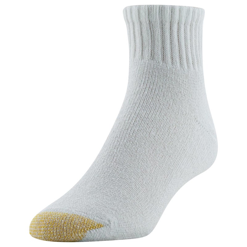 GOLDTOE Men's Ultra Tec Performance Ankle Socks, 3-Pairs, White, X-Large - Image 2