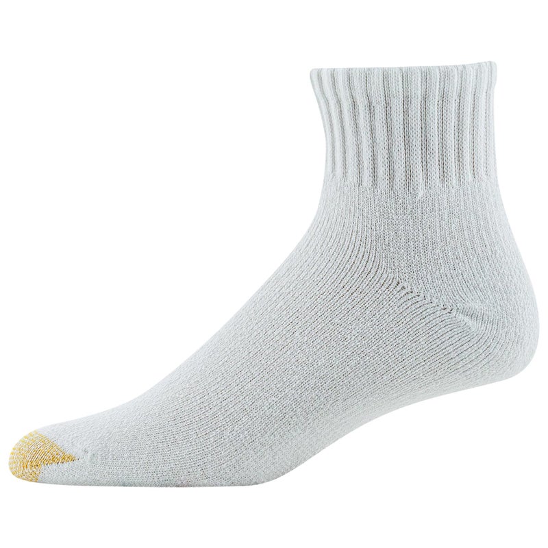 GOLDTOE Men's Ultra Tec Performance Ankle Socks, 3-Pairs, White, X-Large - Image 3