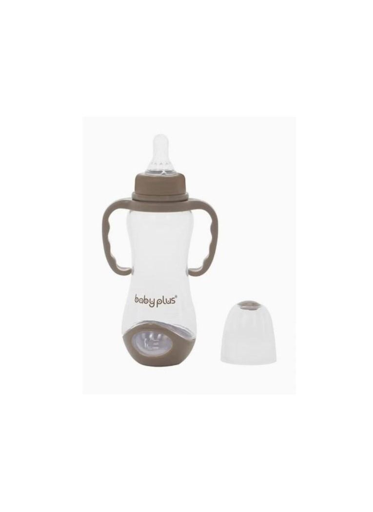 BABY PLUS - Baby Feeding Bottle With Innovative Valve Design And Unique Shape 225 ml - Brown - Image 1