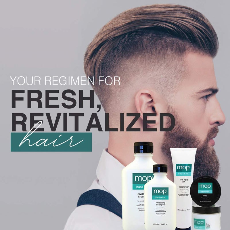 MOP Basil Mint Firm Hold Clay 2 Oz Long Lasting Hold Definition Textured Matte Finish For All Hair Types - Image 3