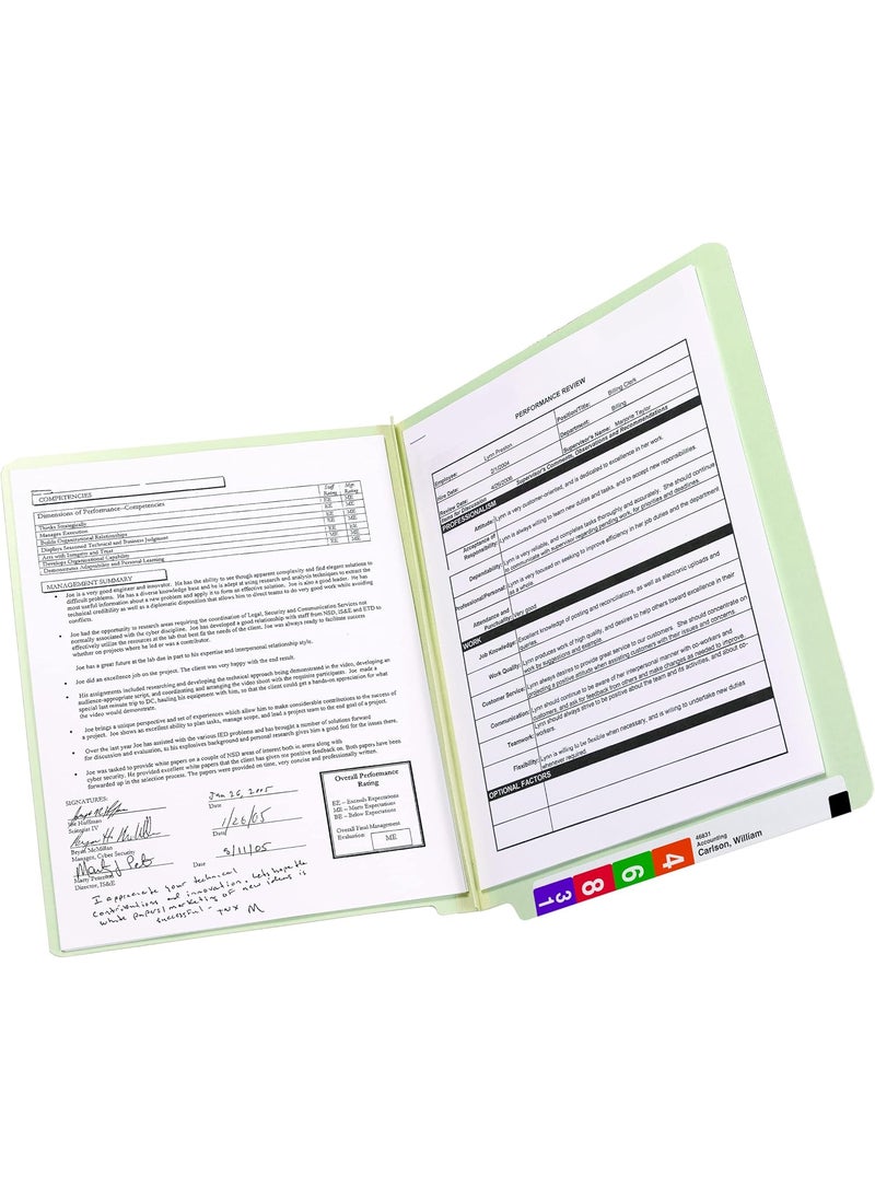 Smead Smead End Tab Pressboard File Folder StraightCut Tab 2 Expansion Letter Size GrayGreen 25 per Box 26210  - Image 4
