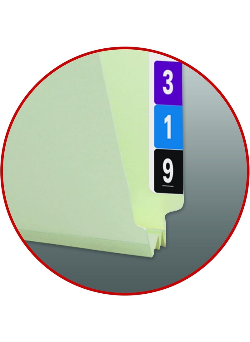 Smead Smead End Tab Pressboard File Folder StraightCut Tab 2 Expansion Letter Size GrayGreen 25 per Box 26210  - Image 2