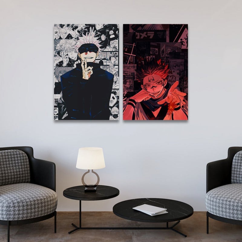 ماركتنا لوحة قماشية ثنائية بتصميم أنمي - Image 1