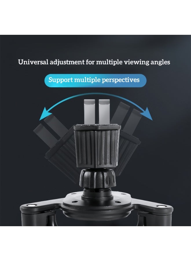 Car phone holder car holder, 360 ° adjustable vent arm, one click release, metal hook car holder, suitable for 4.7-7.2 inch smartphone accessories - black - Image 5