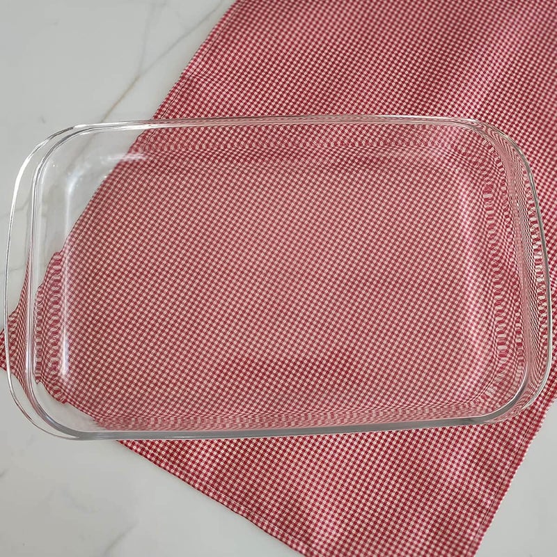 Marinex Large Rectangular Glass Roaster 2.9L, Oven Safe Transparent Bakeware for Lasagna, Cakes, Brownies, Roasting & Casseroles  Heat Resistant Durable Glass Dish for Home & Kitchen - Image 5