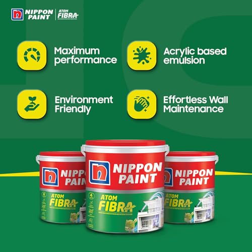 Nippon Paint Atom Fibra 2 in 1 Interior & Exterior Emulsion (White, 1 L) - Image 5
