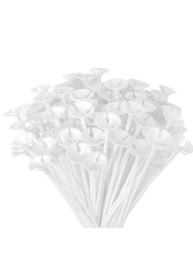 Apoulin Balloon Sticks - 100Pcs Balloon Stick and Cup for Party Wedding  - Image 1