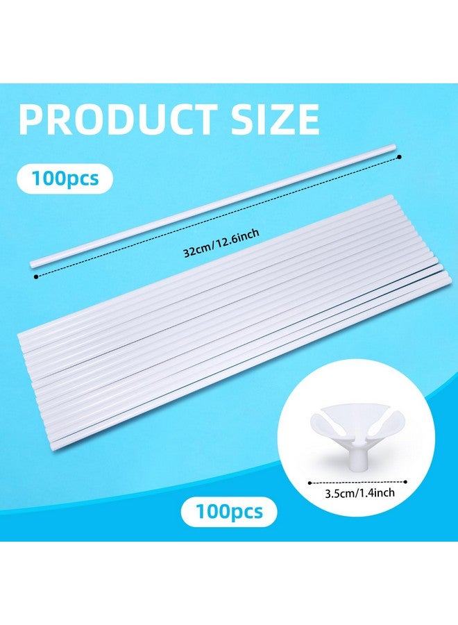 Apoulin Balloon Sticks - 100Pcs Balloon Stick and Cup for Party Wedding  - Image 2