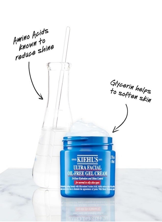 Kiehl's Kiehl’s Ultra Facial Oil-Free Gel Cream – Lightweight Hydrating Gel Moisturizer for Oily & Combination Skin – Shine-Free, Fast-Absorbing Formula – 50ml  - Image 3