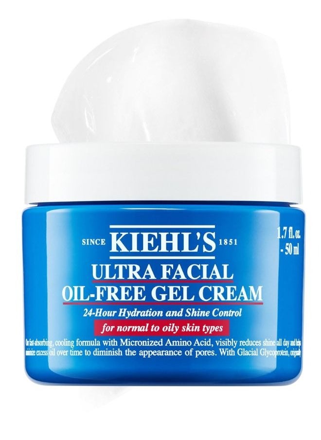 Kiehl's Kiehl’s Ultra Facial Oil-Free Gel Cream – Lightweight Hydrating Gel Moisturizer for Oily & Combination Skin – Shine-Free, Fast-Absorbing Formula – 50ml  - Image 1