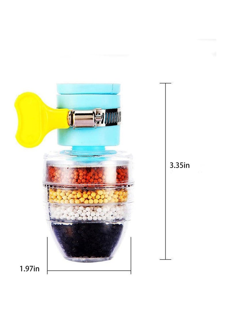 general 3 Packs of Activated Carbon Faucet Water Filter Universal Interface Home Kitchen Faucet Water Cleaning Purifier Cartridge Six Layer Water Filter - Image 5