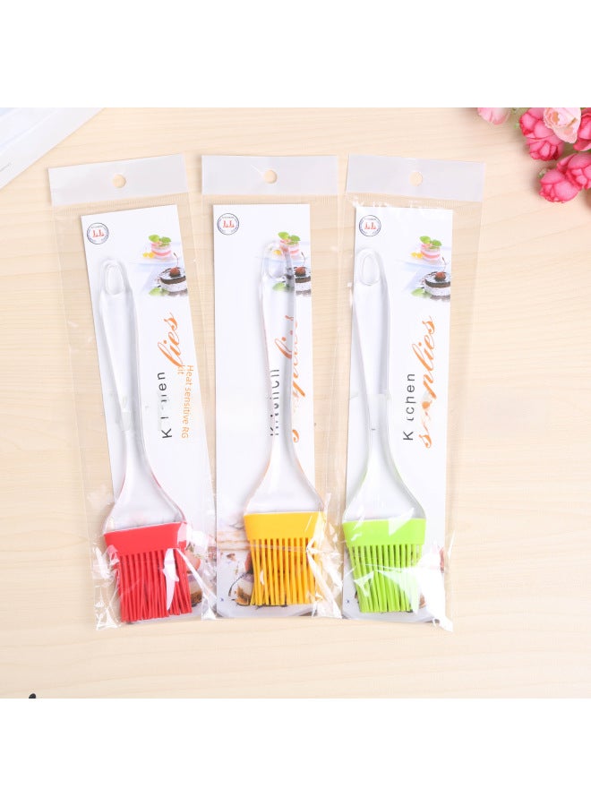 Hot Sale Direct Selling Household Kitchen Silicone Baking Suit Card Bag Baking Tools Barbecue Brush Cream Scraper Translucent-Specifications:Card Bag 2PCs Transparent Handle Large Scraper And Brush - Image 4