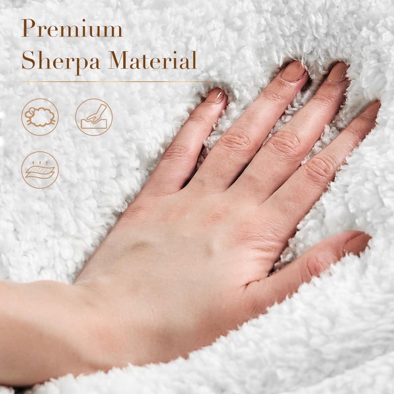 Cymula California King Mattress Topper, Sherpa Mattress Pad for Cal King Bed with 900GSM Down for Back Pain Extra Thick Mattress Cover Pillow Top with 8-21" Pockets, Grey - Image 3