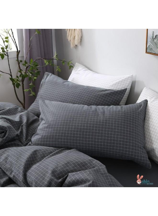 Extra Large Pillowcase Large 60x 90 Extra Large Widened Cushion Cover Pair For Adults Simple Pure Cotton-Color:Cold Gray (pair Of Pillowcases)-Specifications:48cmX74cm - Image 2